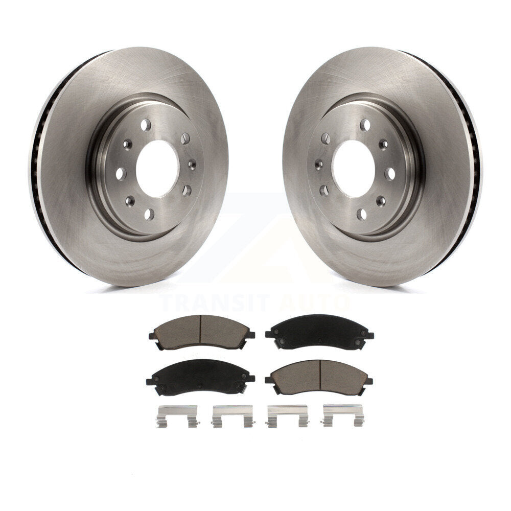 Disc Brake Rotors And Ceramic Pads Front Kit For 2006-2007 Cadillac CTS Base