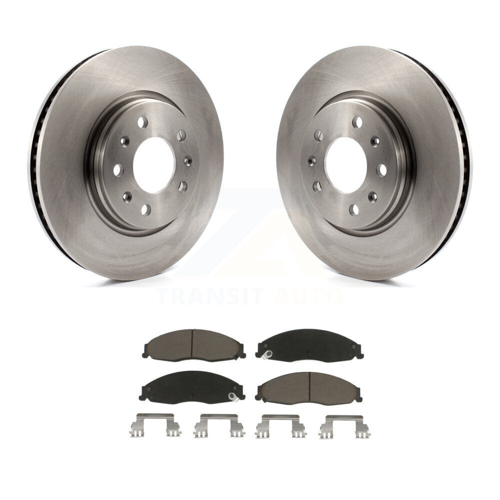 Disc Brake Rotors And Ceramic Pads Front Kit For Cadillac CTS STS