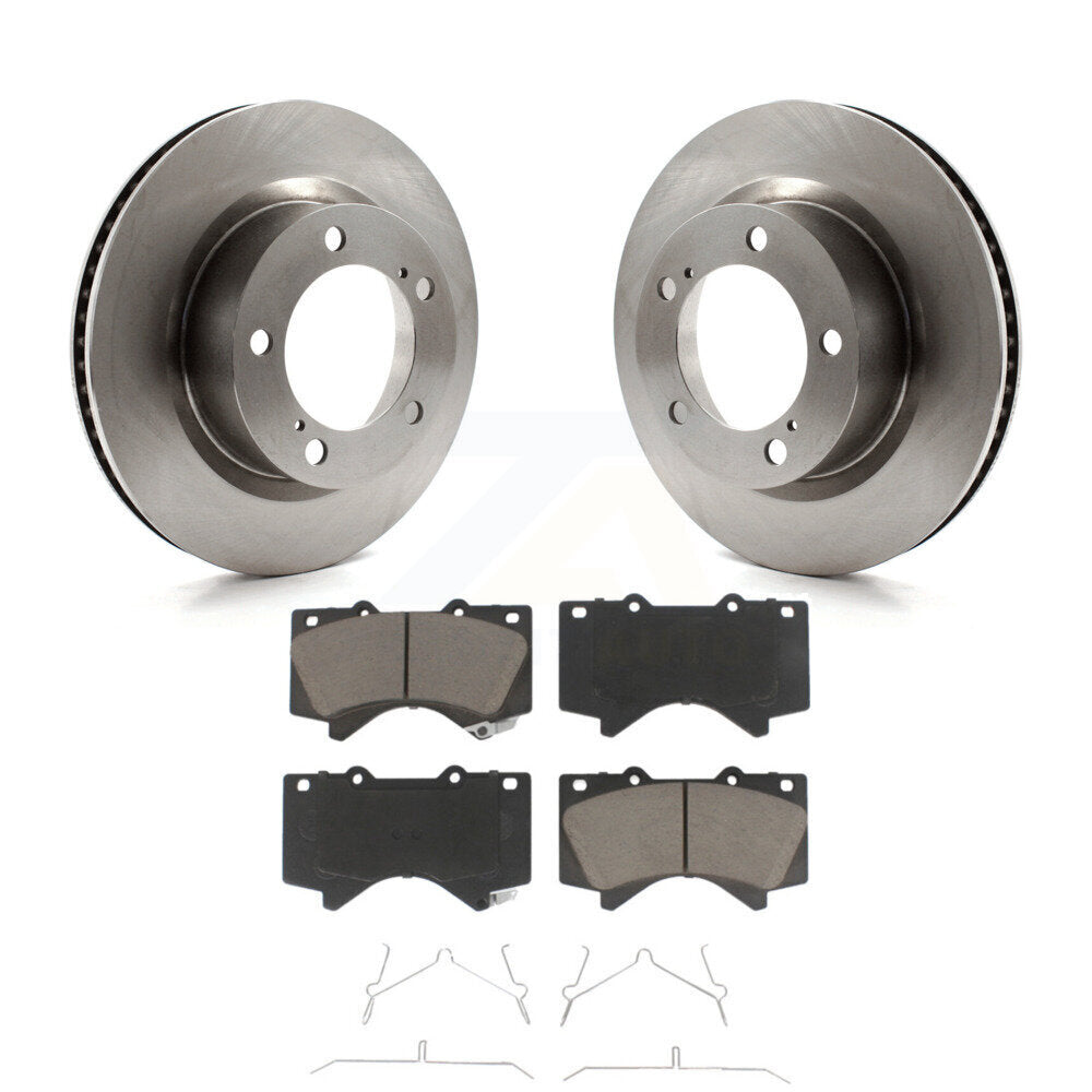 Disc Brake Rotors And Ceramic Pads Front Kit For Lexus LX570 Toyota Land Cruiser