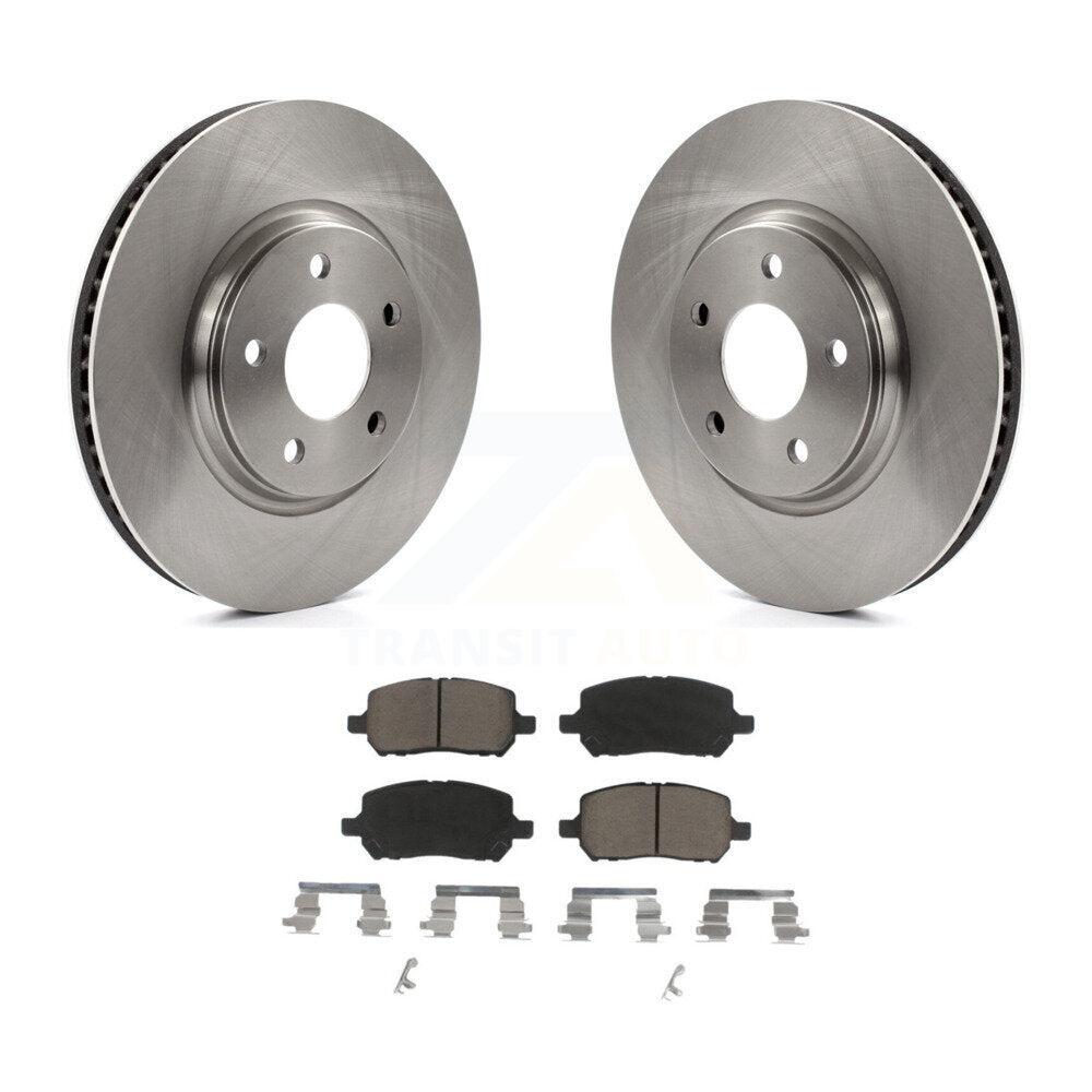 Disc Brake Rotors And Ceramic Pad Front Kit For Pontiac G5 With Rear Brakes
