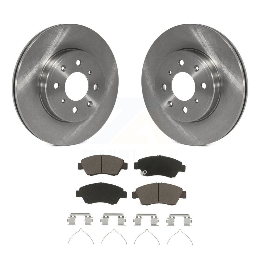 Disc Brake Rotors And Ceramic Pads Front Kit For 2015-2020 Honda Fit
