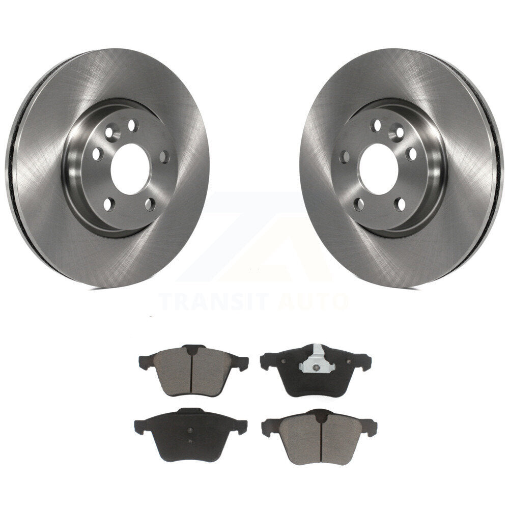 Brake Rotors Ceramic Pad Front Kit For Volvo V70 With 300mm Diameter Rotor