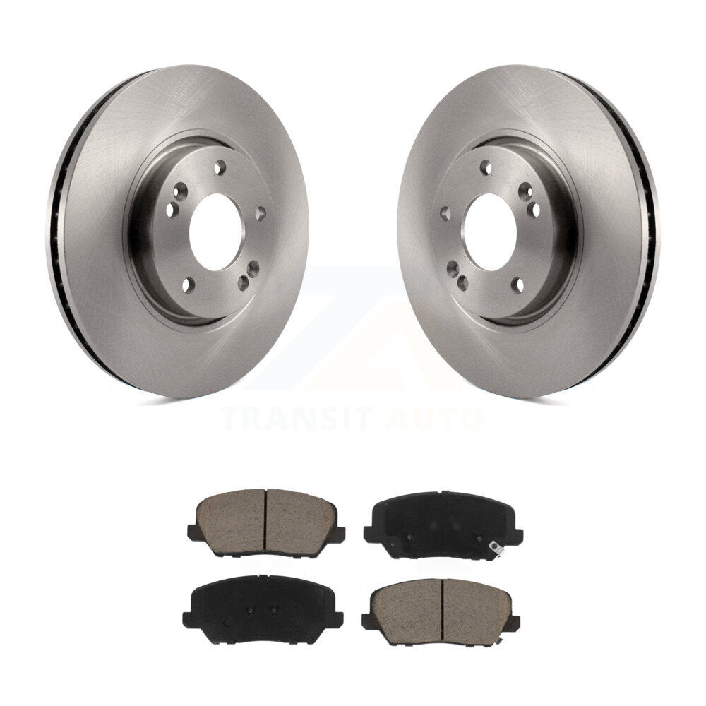 Brake Rotor And Ceramic Pad Front Kit For Kia Forte Forte5 Hyundai Veloster Koup