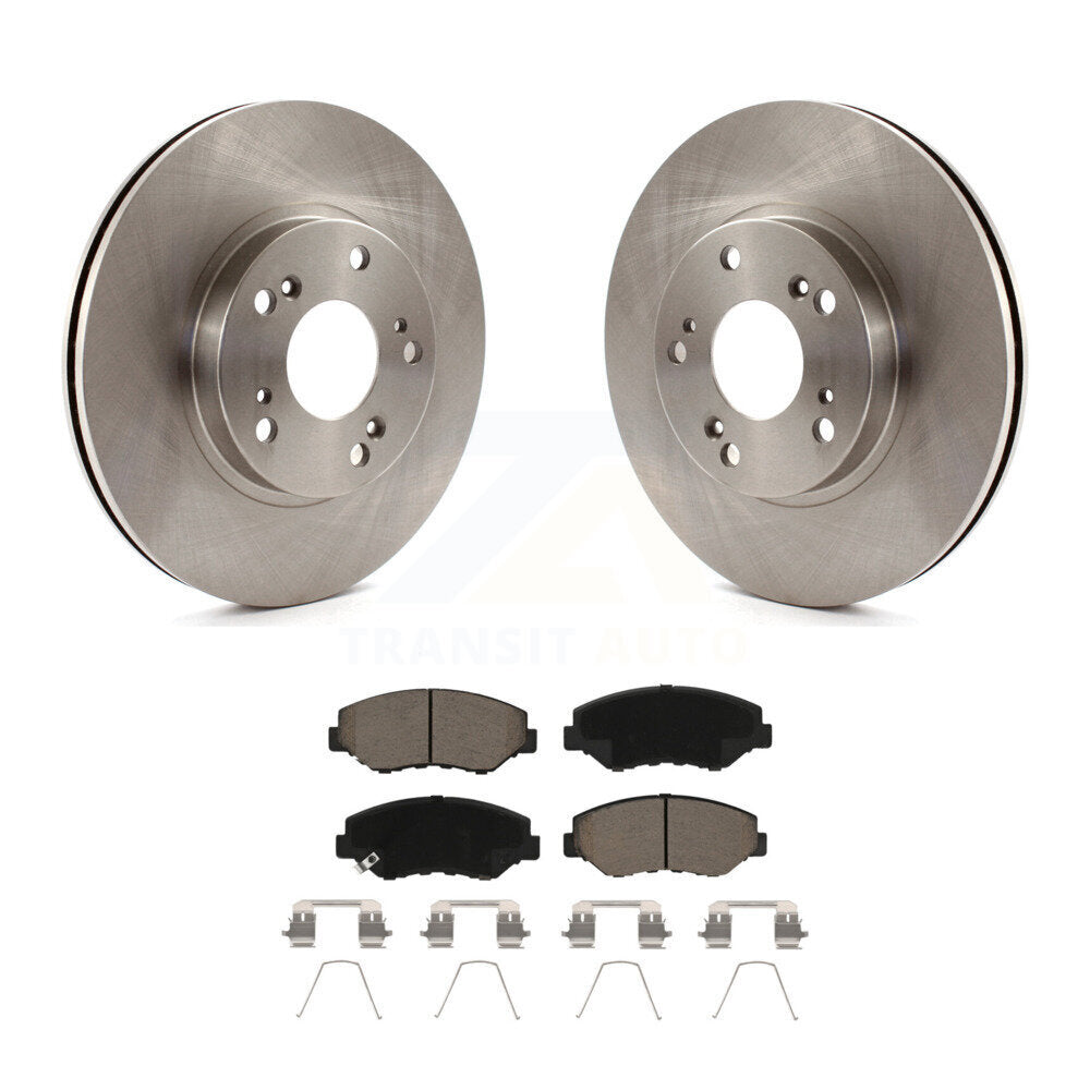 Disc Brake Rotors And Ceramic Pads Front Kit For 2002-2004 Honda CR-V