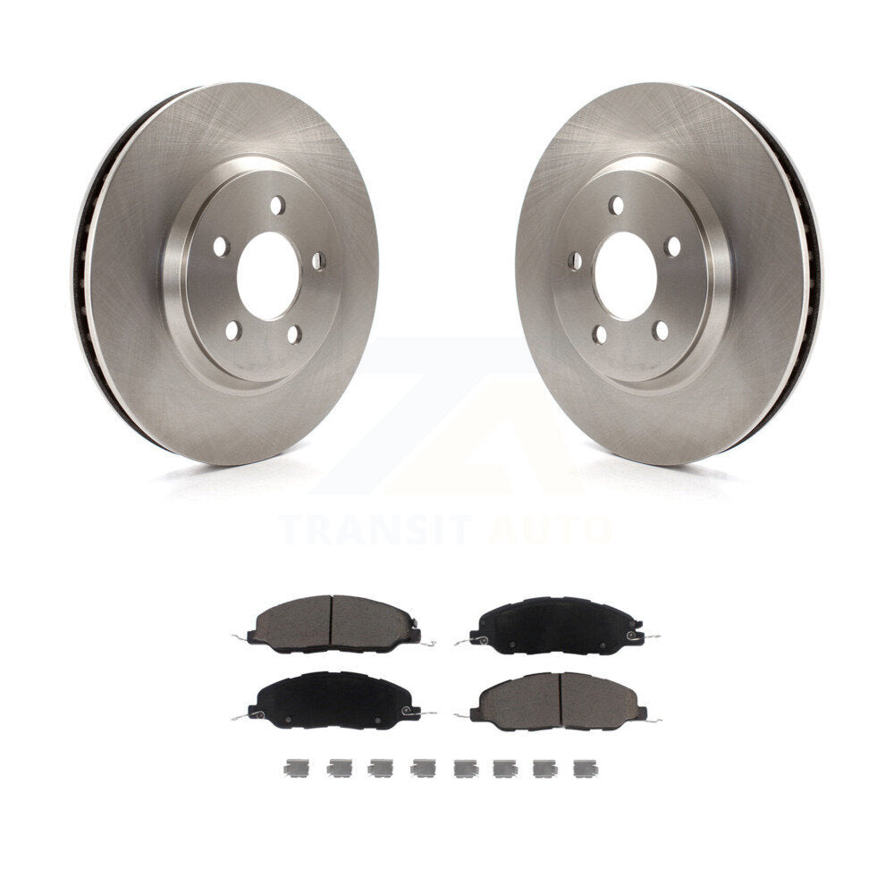 Disc Brake Rotors And Ceramic Pads Front Kit For Ford Mustang