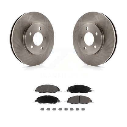 Disc Brake Rotors And Ceramic Pads Front Kit For 2005-2010 Ford Mustang Base