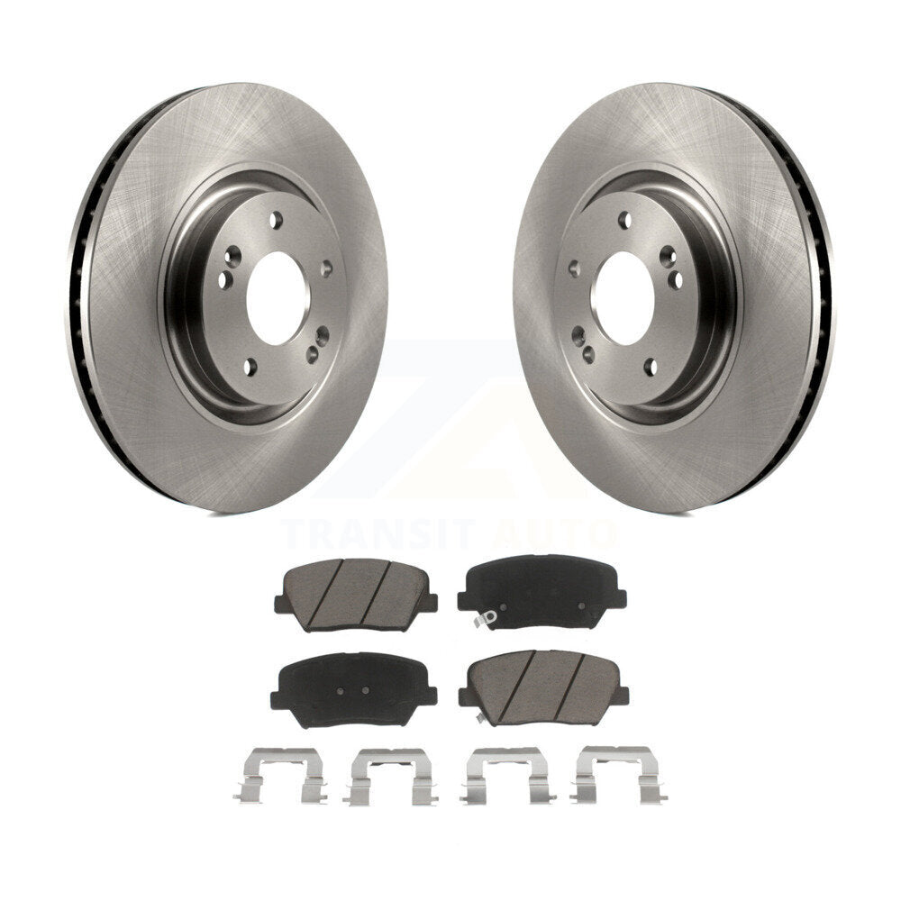 Disc Brake Rotors And Ceramic Pads Front Kit For 2012-2017 Hyundai Azera