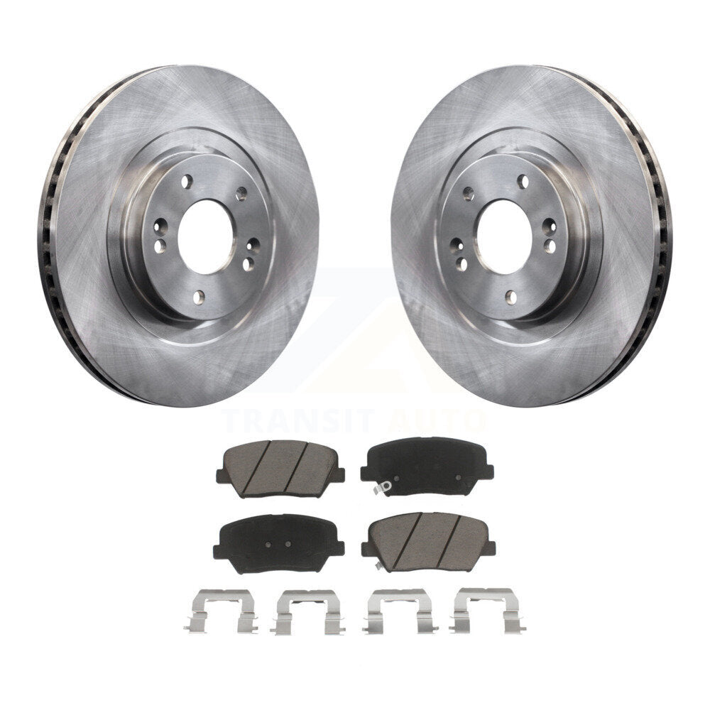 Disc Brake Rotors & Ceramic Pad Front Kit For Hyundai Santa Fe Sport Kia Sorento