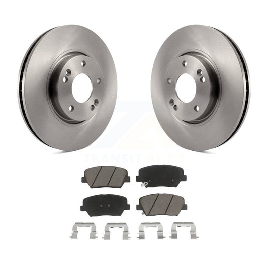 Disc Brake Rotors And Ceramic Pads Front Kit For 2014-2017 Kia Rondo