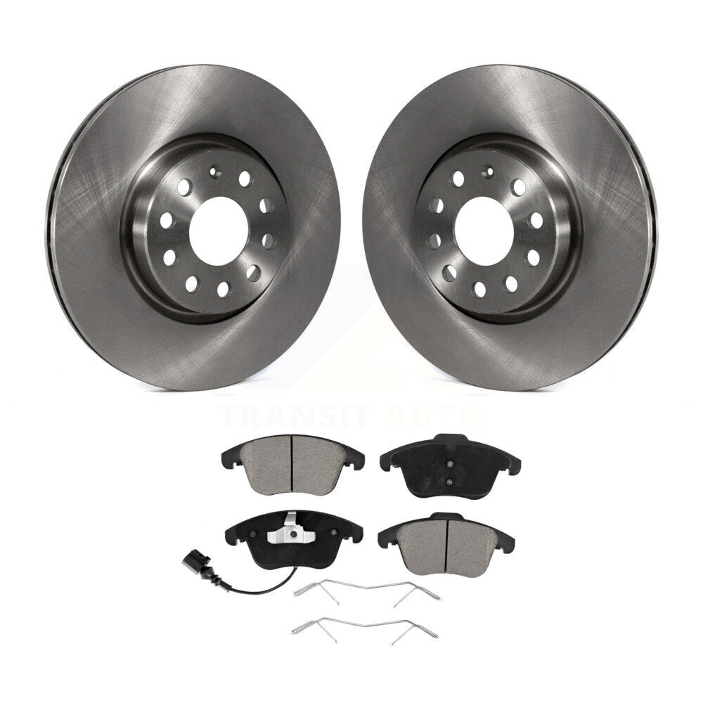 Brake Rotor & Ceramic Pad Front Kit For Volkswagen Tiguan Passat Audi Q3 Quattro