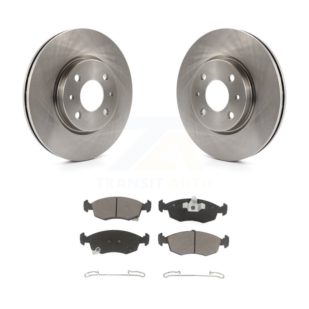 Disc Brake Rotors And Ceramic Pads Front Kit For Fiat 500