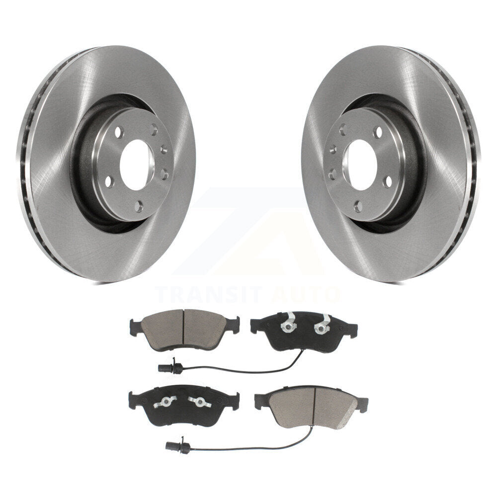 Disc Brake Rotors And Ceramic Pads Front Kit For Audi A8 Quattro