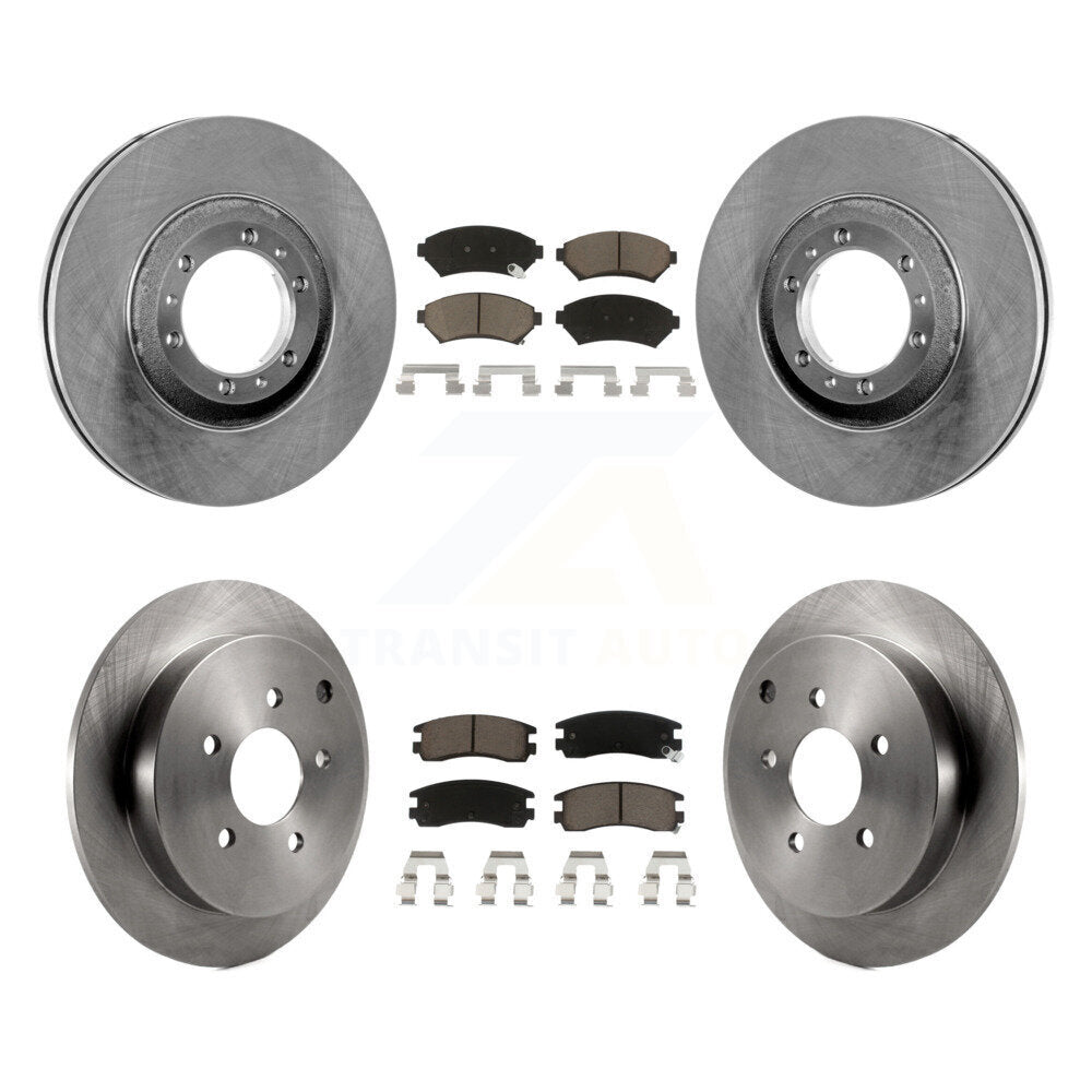 Disc Brake Rotors And Ceramic Pads Front Rear Kit For Pontiac Montana
