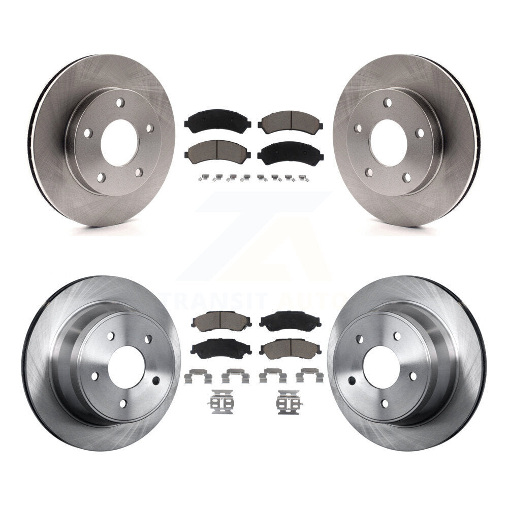 Brake Rotors Ceramic Pad Front Rear Kit For 1997 GMC Jimmy With Disc Brakes