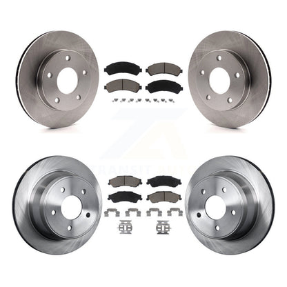 Brake Rotors Ceramic Pad Front Rear Kit For 1997 GMC Jimmy With Disc Brakes