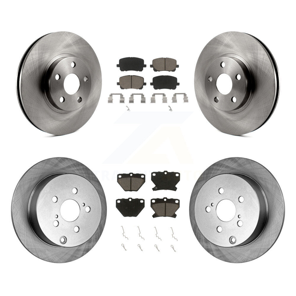 Brake Rotors & Ceramic Pad Front Rear Kit For Toyota Matrix Corolla Pontiac Vibe