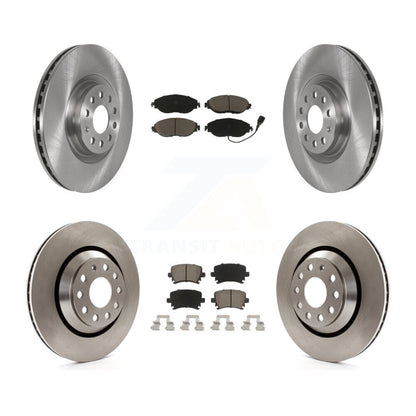 Disc Brake Rotors And Ceramic Pads Front Rear Kit For Volkswagen GTI
