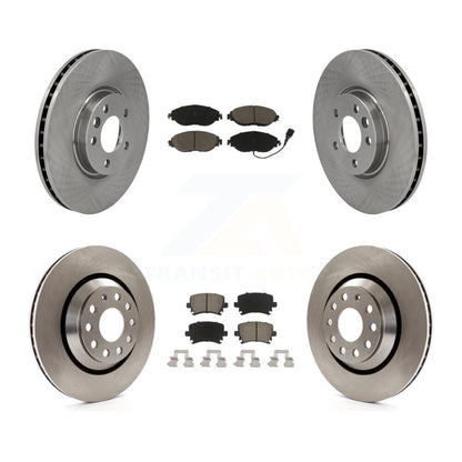 Disc Brake Rotors And Ceramic Pads Front Rear Kit For Volkswagen CC AWD
