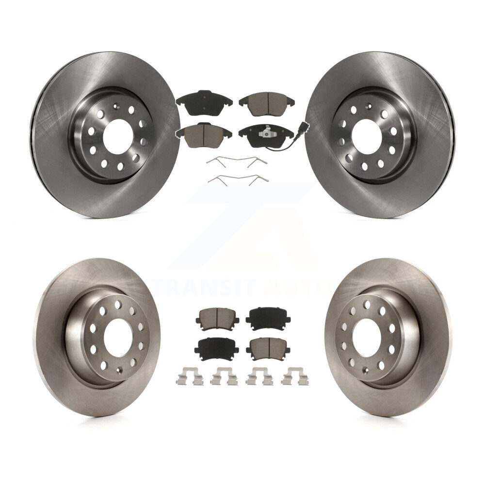 Disc Brake Rotor Ceramic Pad Front Rear Kit For Volkswagen CC GTI Passat Audi A3