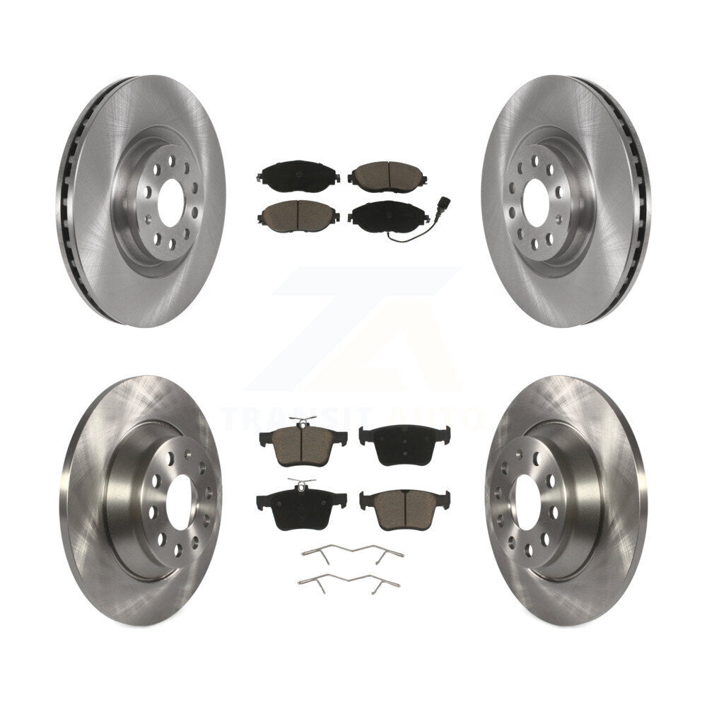 Disc Brake Rotors And Ceramic Pads Front Rear Kit For Volkswagen Tiguan Jetta