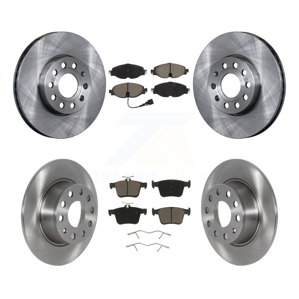 Disc Brake Rotors And Ceramic Pads Front Rear Kit For Volkswagen Jetta Taos
