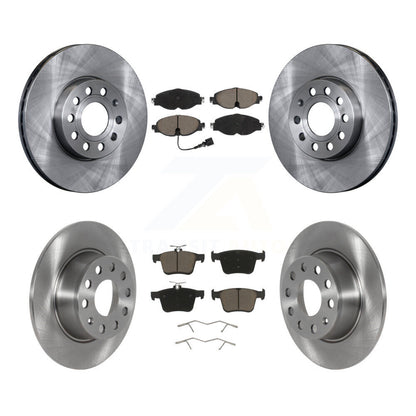 Disc Brake Rotors And Ceramic Pads Front Rear Kit For Volkswagen Jetta Taos