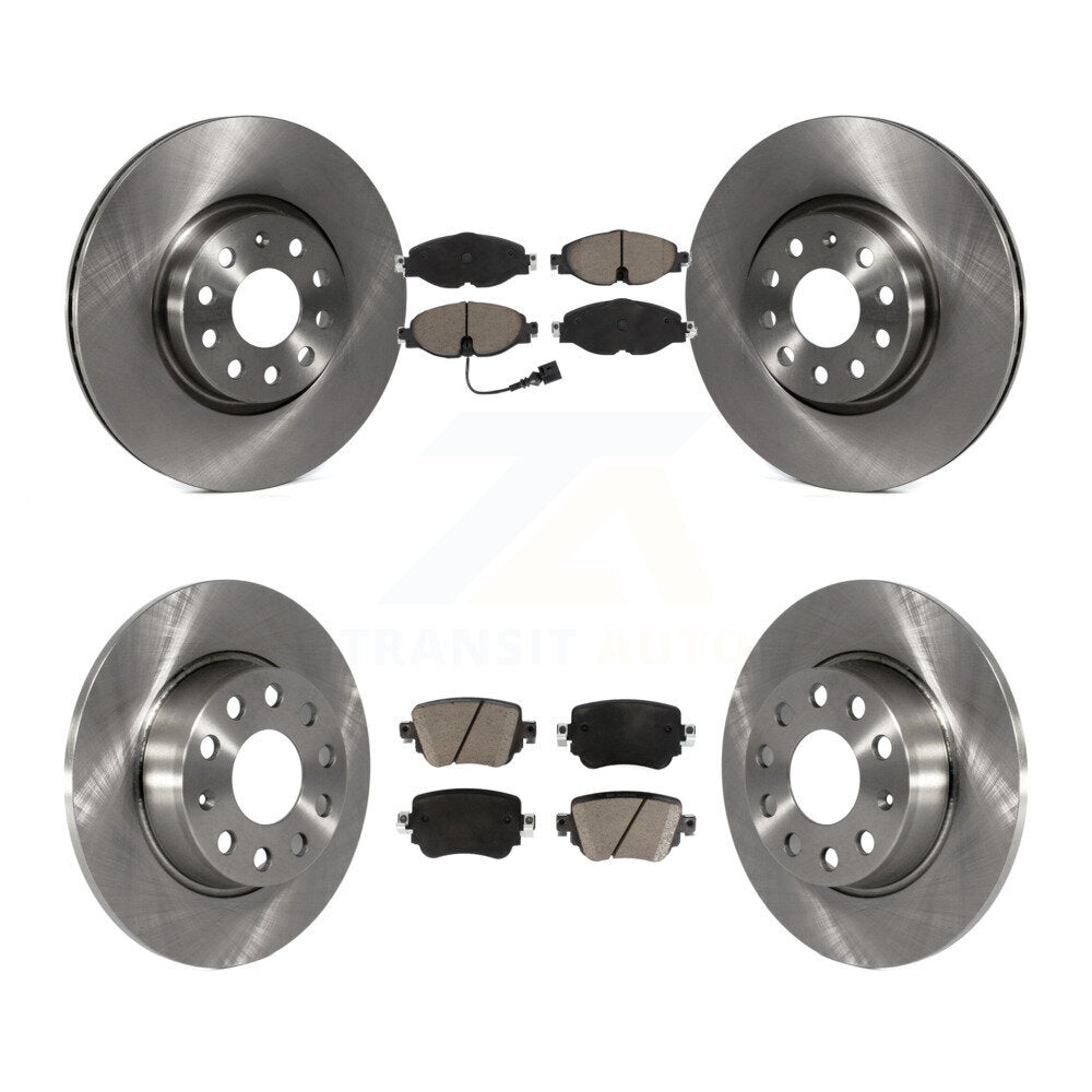 Brake Rotor & Ceramic Pad Front Rear Kit For Volkswagen GTI Golf Alltrack Passat