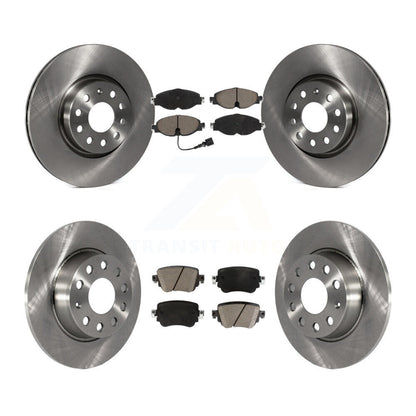 Brake Rotor & Ceramic Pad Front Rear Kit For Volkswagen GTI Golf Alltrack Passat