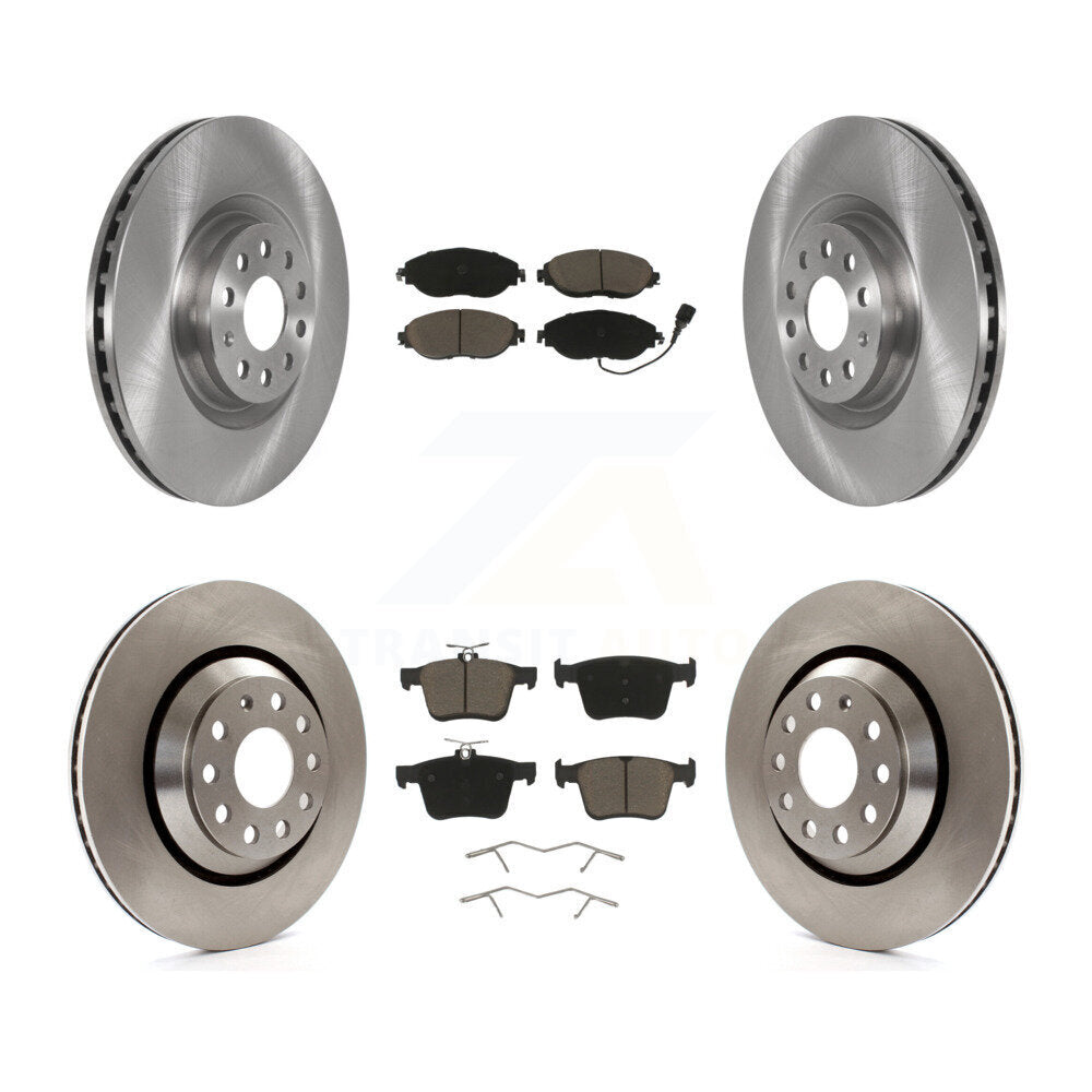 Brake Rotor & Ceramic Pad Front Rear Kit For Audi Q3 Volkswagen Golf R Arteon S3