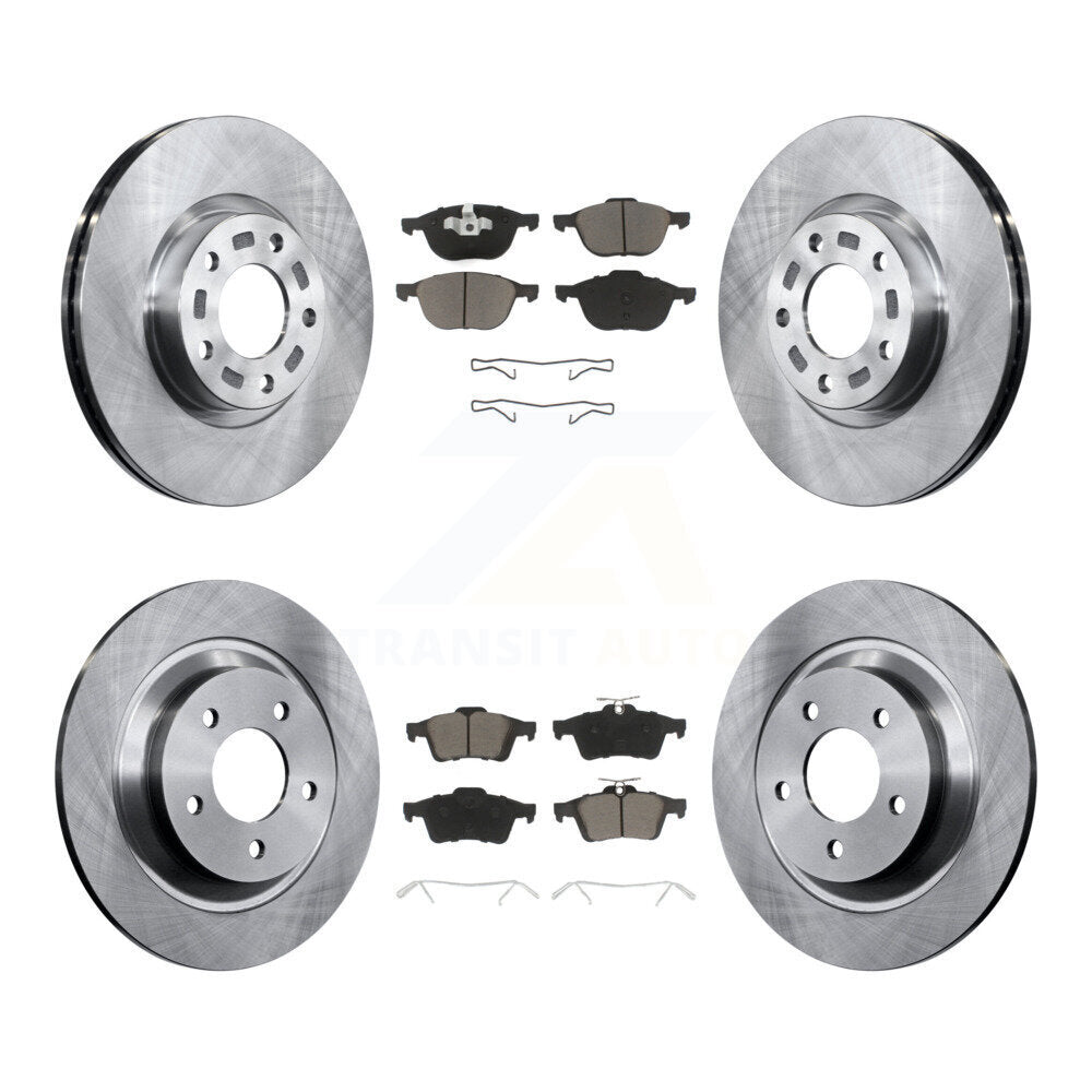 Disc Brake Rotors And Ceramic Pads Front Rear Kit For Mazda 5