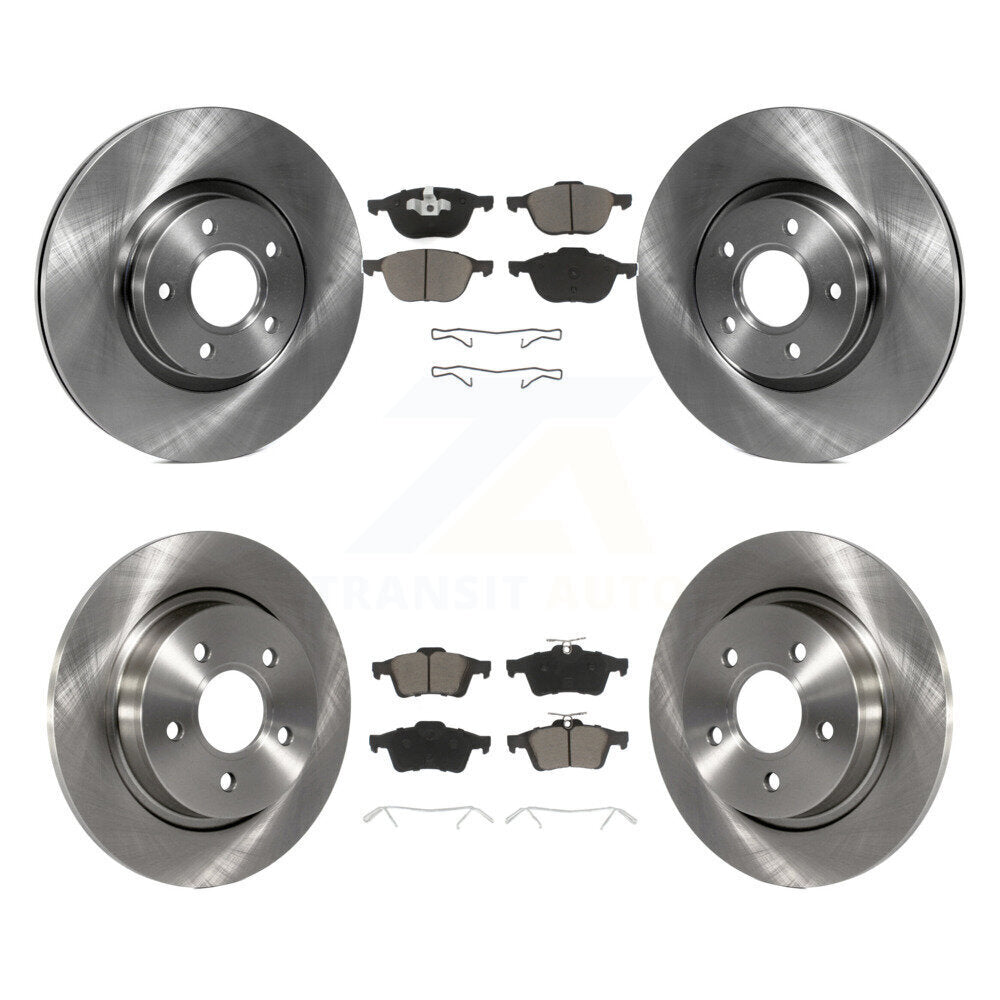 Disc Brake Rotors And Ceramic Pads Front Rear Kit For Volvo S40 C30 V50 C70