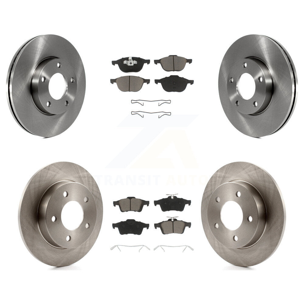 Disc Brake Rotors And Ceramic Pads Front Rear Kit For Mazda 3 Sport