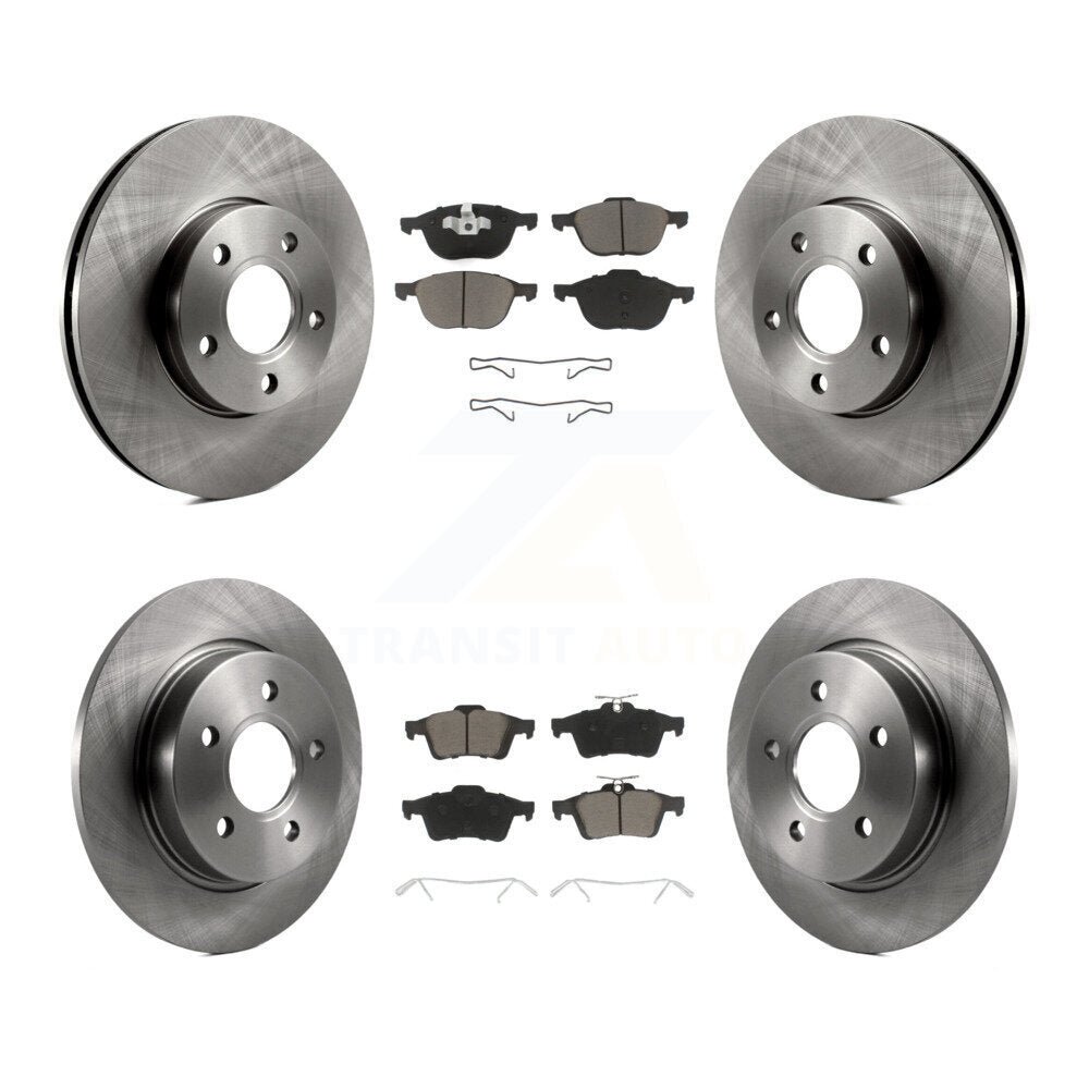 Disc Brake Rotors And Ceramic Pads Front Rear Kit For Ford Focus