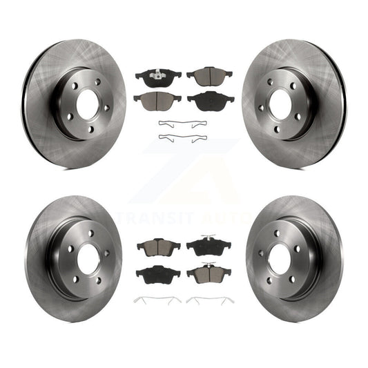 Disc Brake Rotors And Ceramic Pads Front Rear Kit For Ford Focus