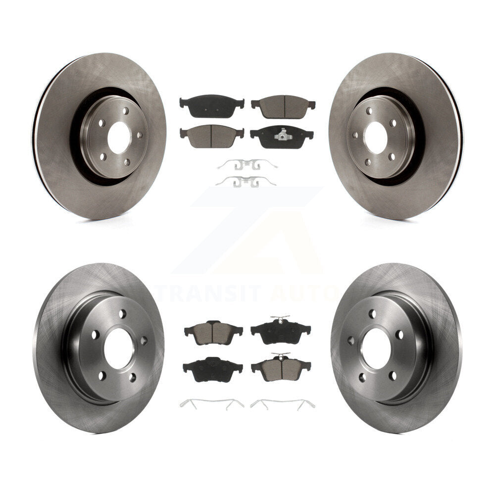 Brake Rotors Ceramic Pad Front Rear Kit For Ford Focus With 335mm Diameter Rotor