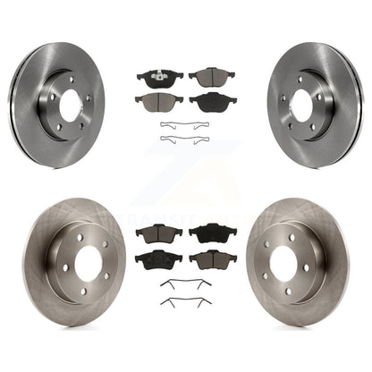 Disc Brake Rotors And Ceramic Pads Front Rear Kit For 2004-2005 Mazda 3 2.0L