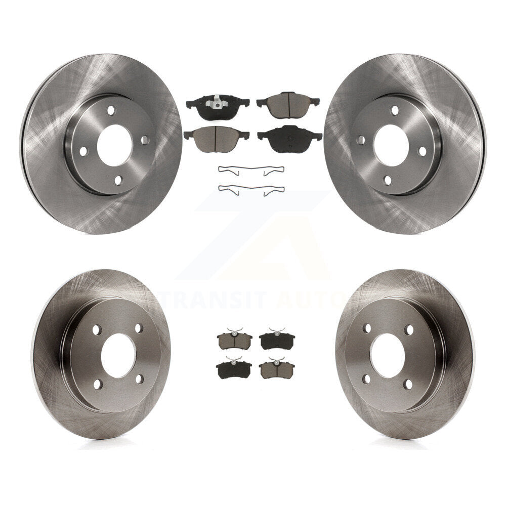 Brake Rotor Ceramic Pad Front Rear Kit For 2005-2007 Ford Focus Disc rear brakes