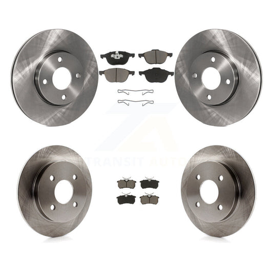 Brake Rotor Ceramic Pad Front Rear Kit For 2005-2007 Ford Focus Disc rear brakes