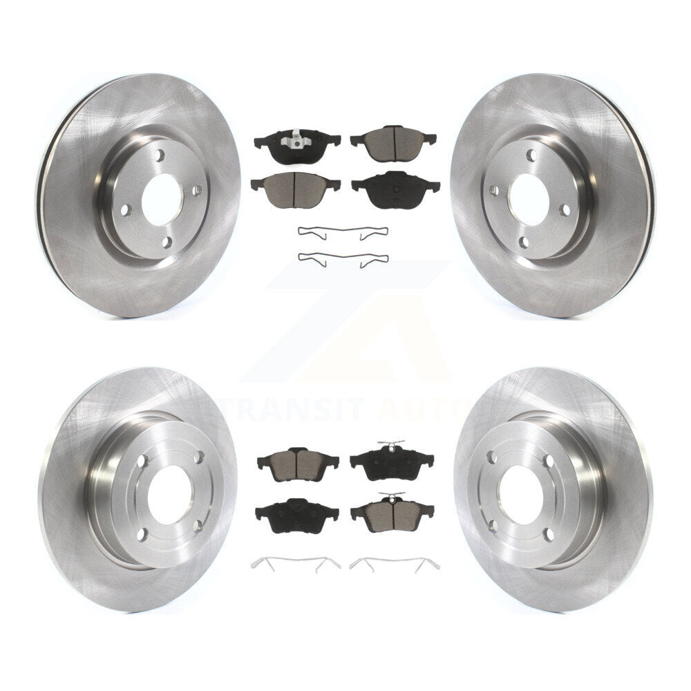 Disc Brake Rotors And Ceramic Pad Front Rear Kit For 2018-2021 Ford EcoSport FWD