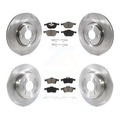 Disc Brake Rotors And Ceramic Pad Front Rear Kit For 2018-2021 Ford EcoSport FWD