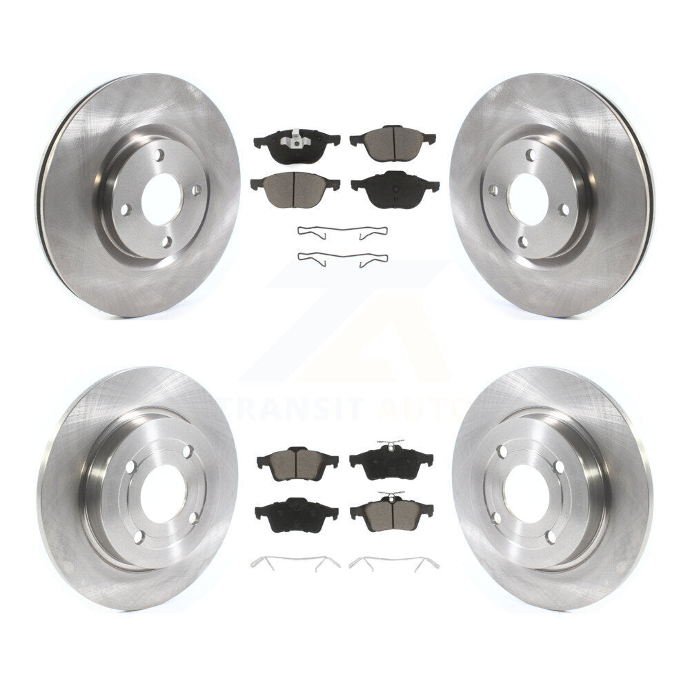 Disc Brake Rotors And Ceramic Pad Front Rear Kit For 2018-2022 Ford EcoSport AWD