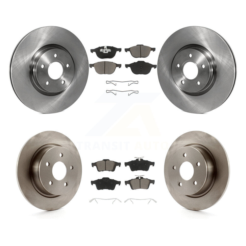 Disc Brake Rotors And Ceramic Pads Front Rear Kit For Ford Transit Connect