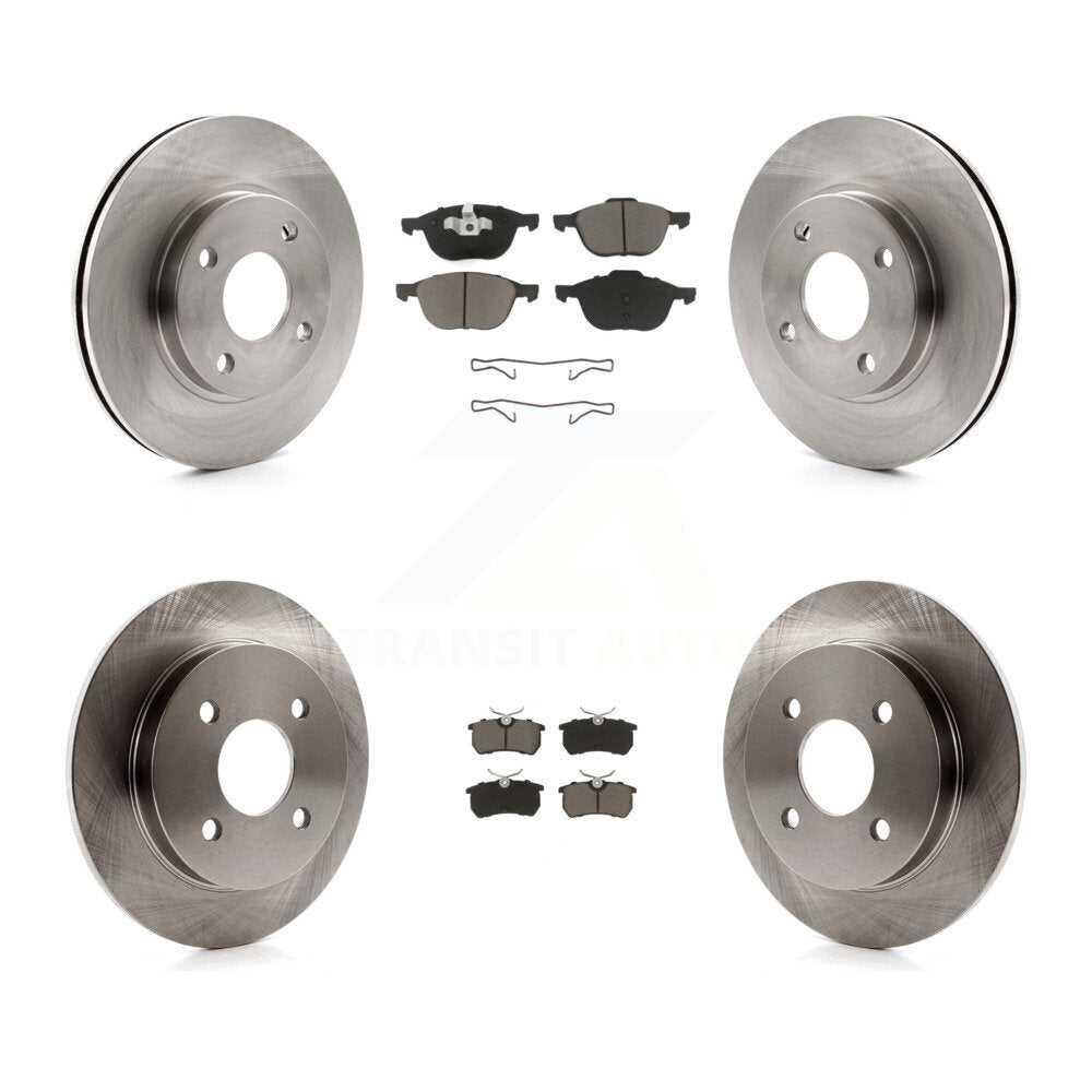 Disc Brake Rotors & Ceramic Pad Front Rear Kit For 2004 Ford Focus From 04 05