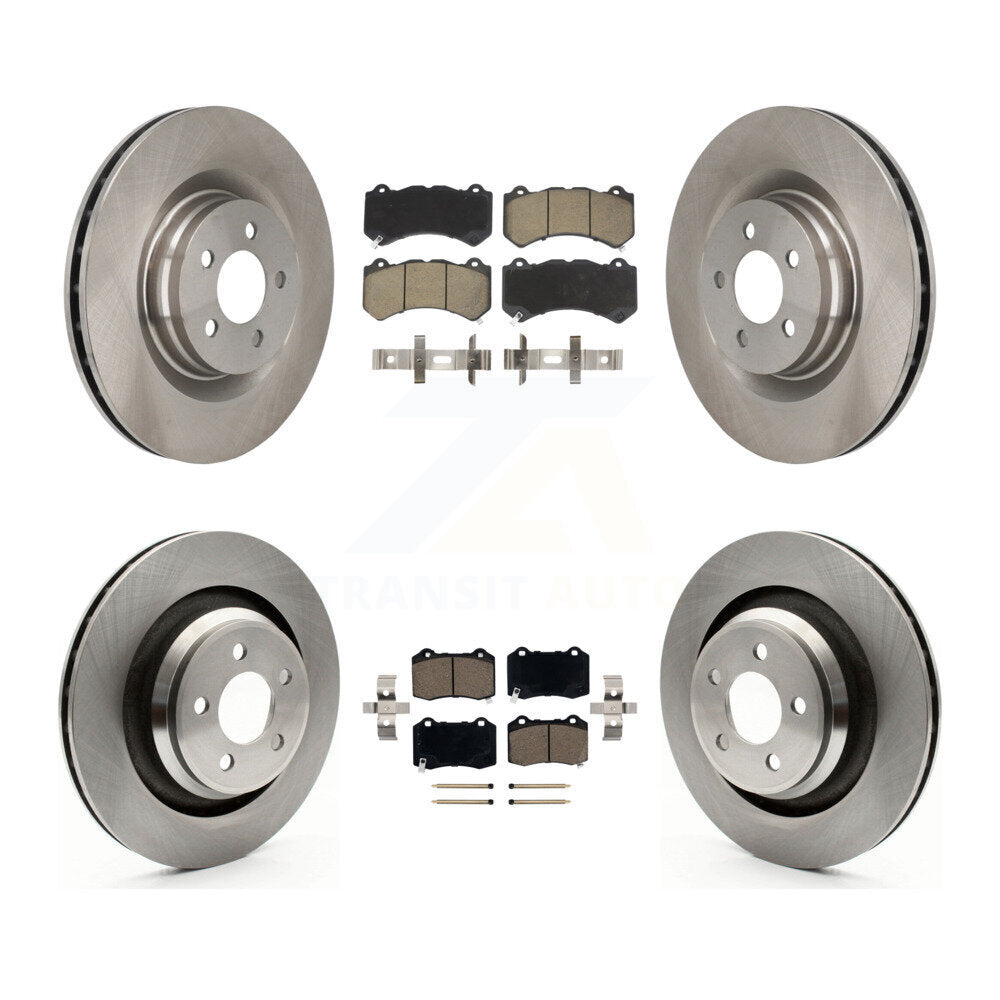 Disc Brake Rotors And Ceramic Pads Front Rear Kit For Dodge Challenger Charger