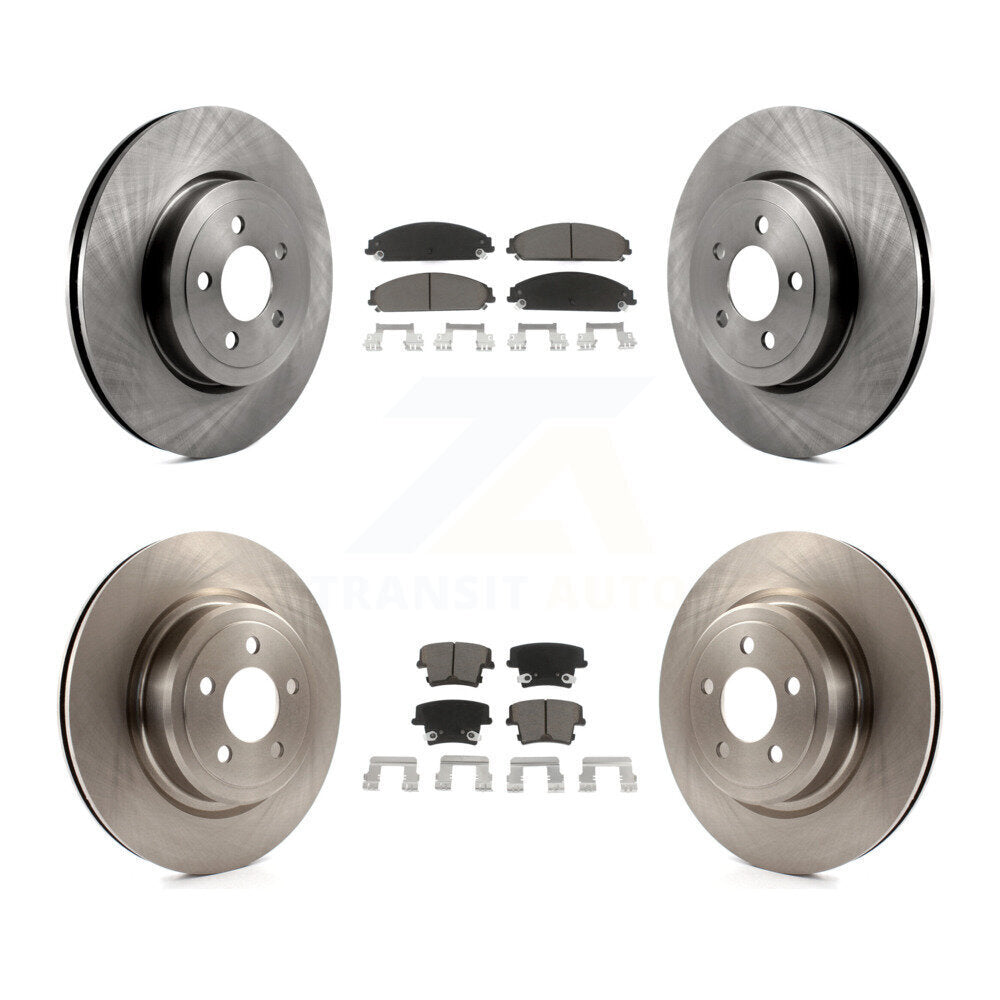 Brake Rotor And Ceramic Pad Front Rear Kit For Dodge Charger With Police Package