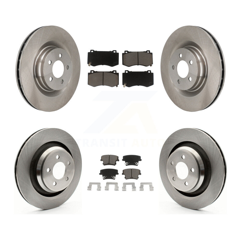 Brake Rotor Ceramic Pad Front Rear Kit For Dodge Charger R T Scat Pack with 6.4L