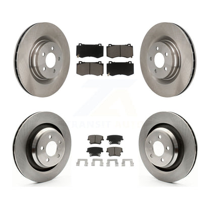 Brake Rotor Ceramic Pad Front Rear Kit For Dodge Charger R T Scat Pack with 6.4L