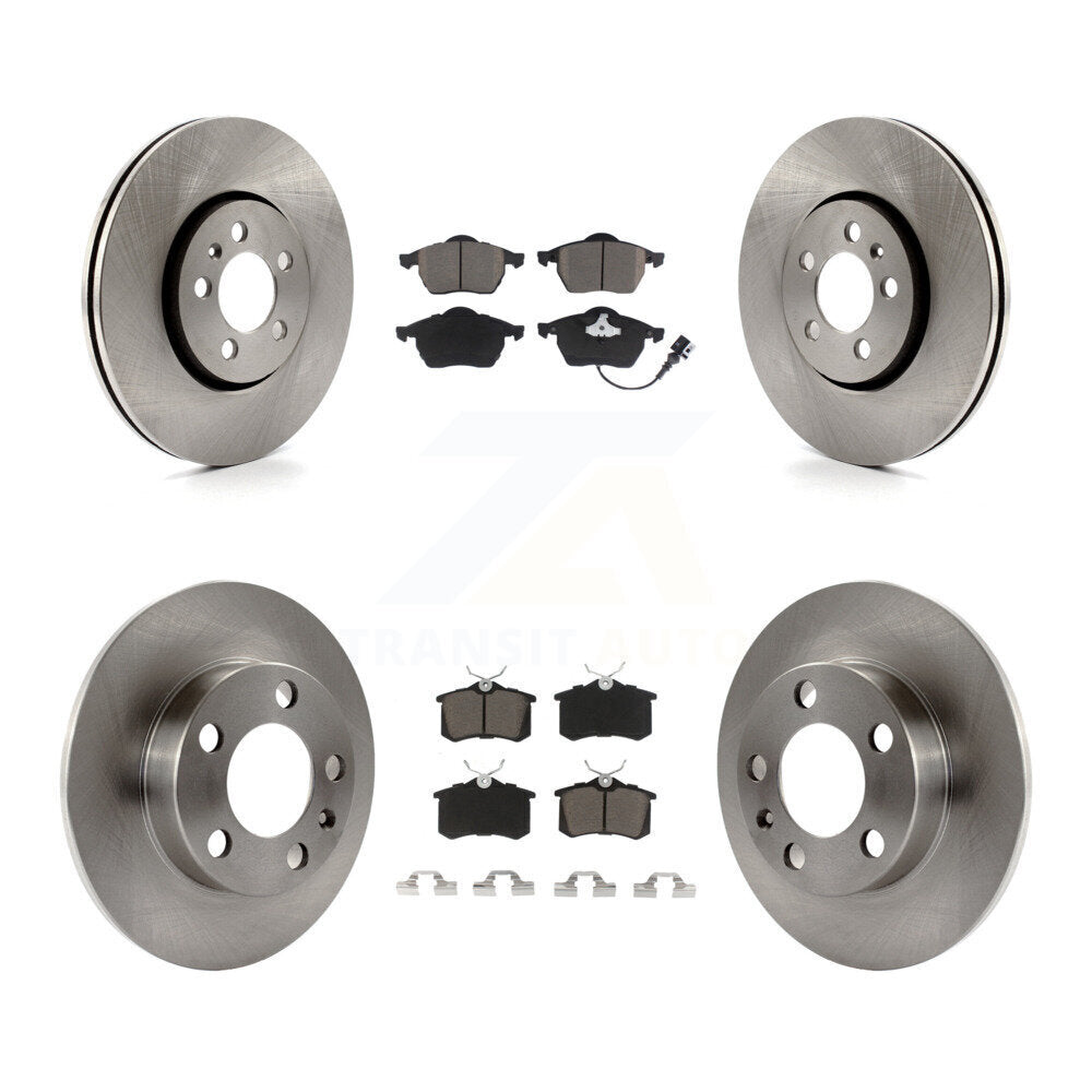 Disc Brake Rotor And Ceramic Pad Front Rear Kit For Volkswagen Jetta Golf Beetle