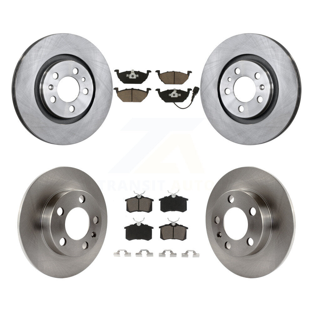 Brake Rotor And Ceramic Pad Front Rear Kit For Volkswagen Jetta Golf City Beetle
