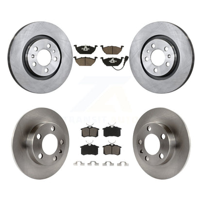 Brake Rotor And Ceramic Pad Front Rear Kit For Volkswagen Jetta Golf City Beetle